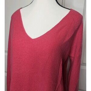 Sundance Womens Cashmere Rowan Sweater Size Small Pink Knit Pullover‎ V-neck